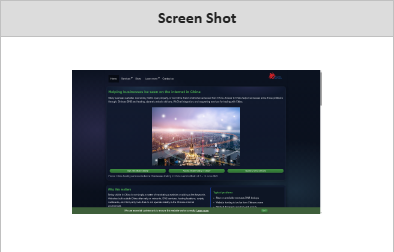 Example tested webpage screenshot